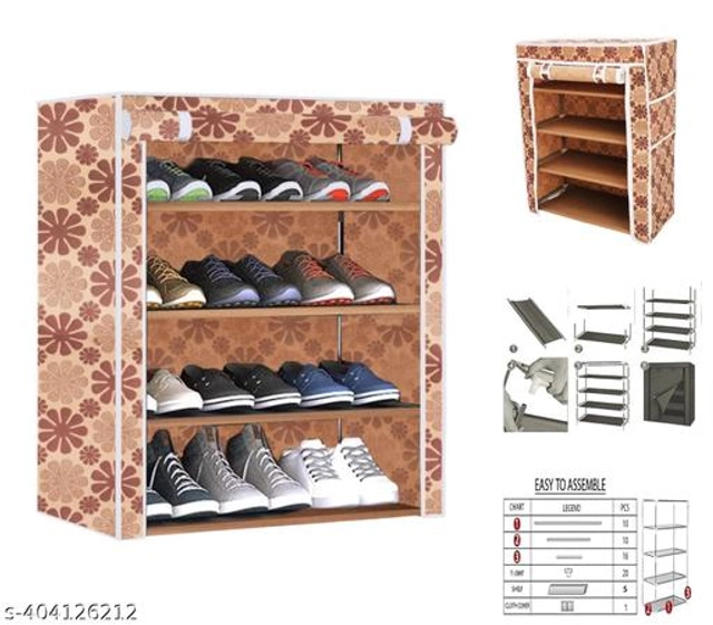 Multifunctional Shoe Rack (Brown)