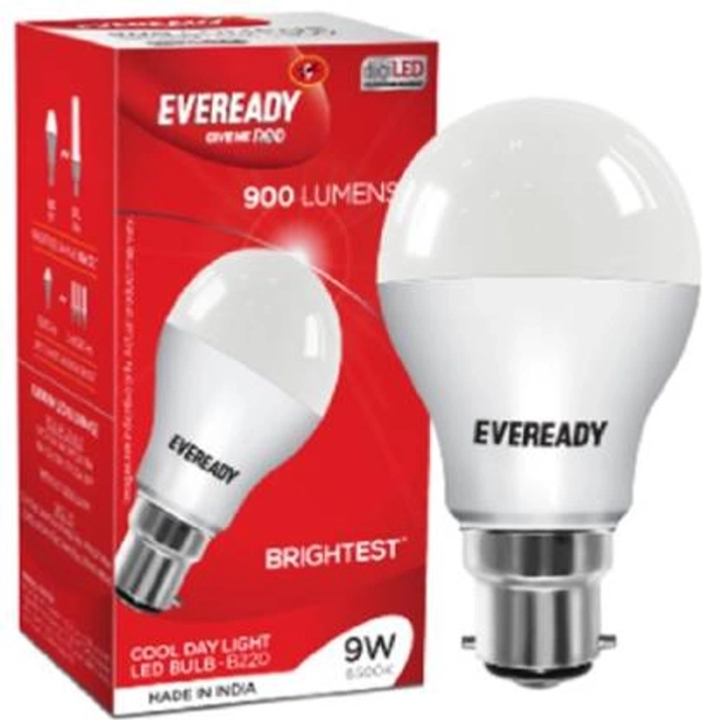 EVEREADY 9 W Standard B22 LED Bulb (White, Pack of 1)