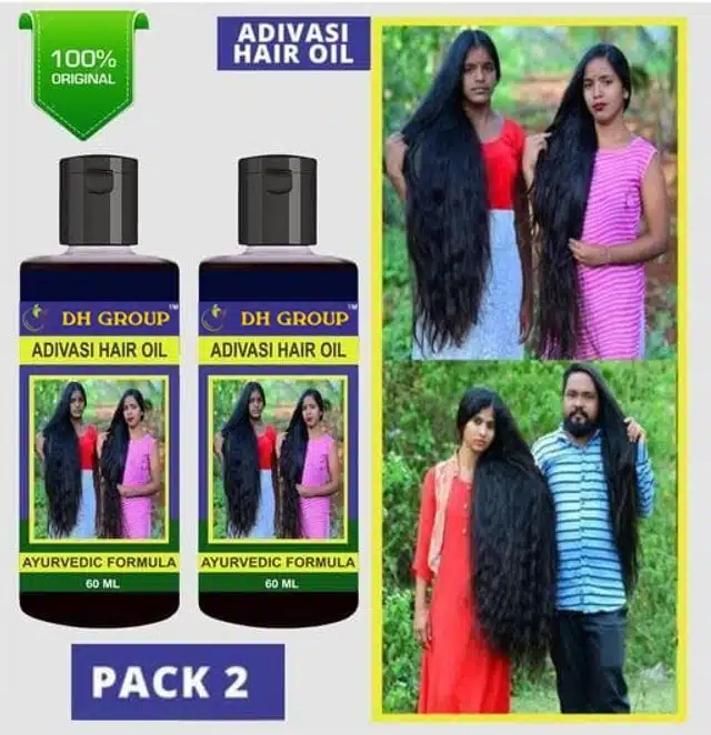 Adivasi Hair Oil for Shiny & Long Hair (Pack of 2, 60 ml)