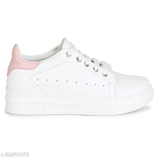 Casual Shoes for Women (White & Pink, 3)