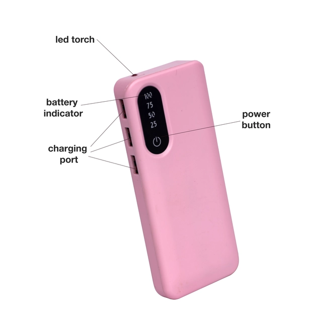 H27 20000 mAh Power Bank (Pink)