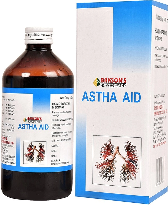 Bakson's Astha Aid Cough & Cold Relief Tonic (450 ml)