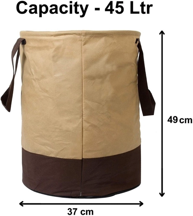 RAJ BAG 45 L Beige, Brown Laundry Bag (Non Woven, Pack of 1)