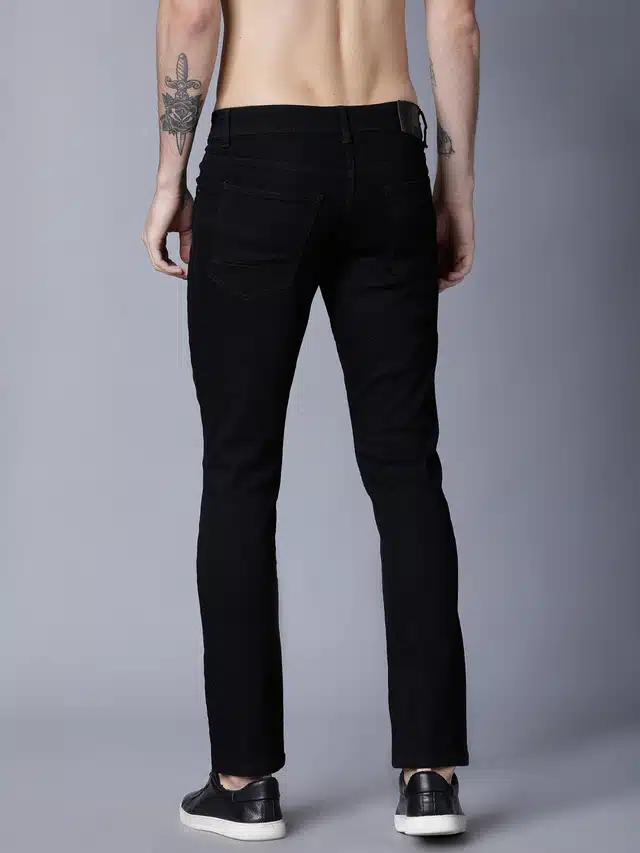 Polycotton Jeans for Men (Black, 36)