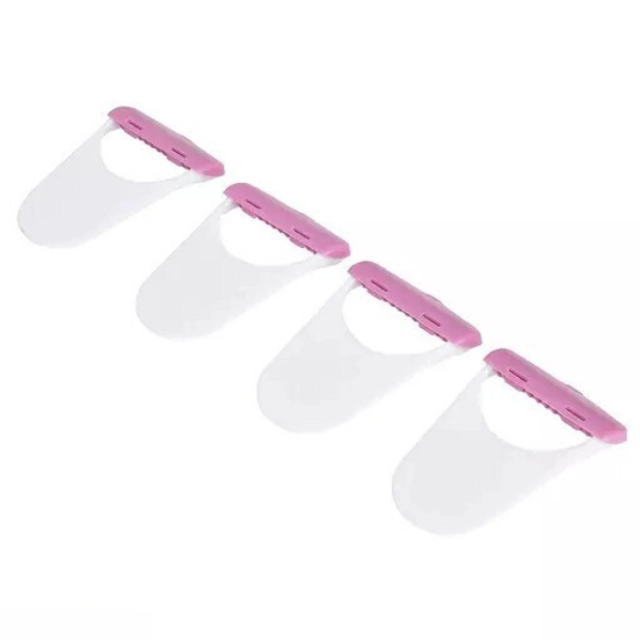 Plastic Skin Hair Remover Razors for Women (White & Pink, Pack of 12)