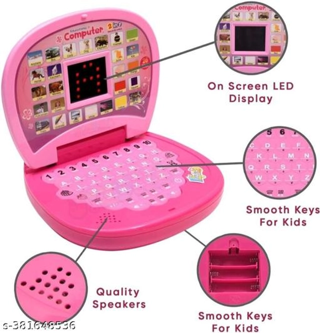 Toy Laptop for Kids (Pink)