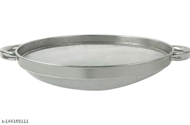 Stainless Steel Food Strainer (Silver, 20 cm)