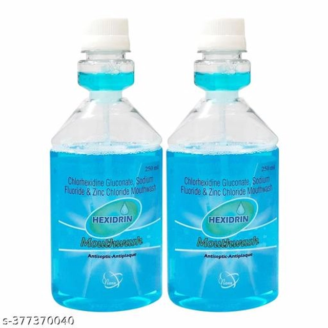 Hexidrin Cool Mint Mouthwash (250 ml, Pack of 2)