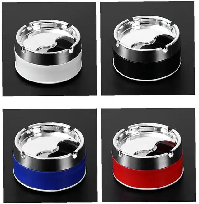 Stainless Steel Ashtrays (Blue)