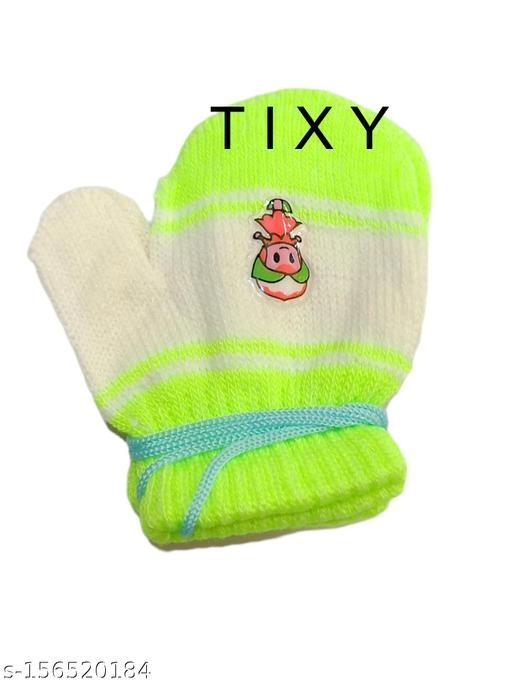 Woolen Gloves for Kids (Multicolor, 0-3 Months) (Set of 12)