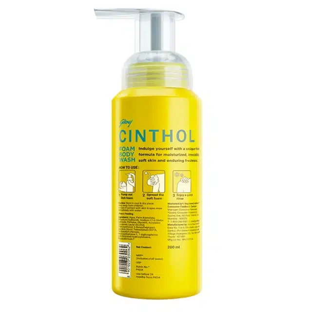 Cinthol Lime Foam Body Wash 200 ml