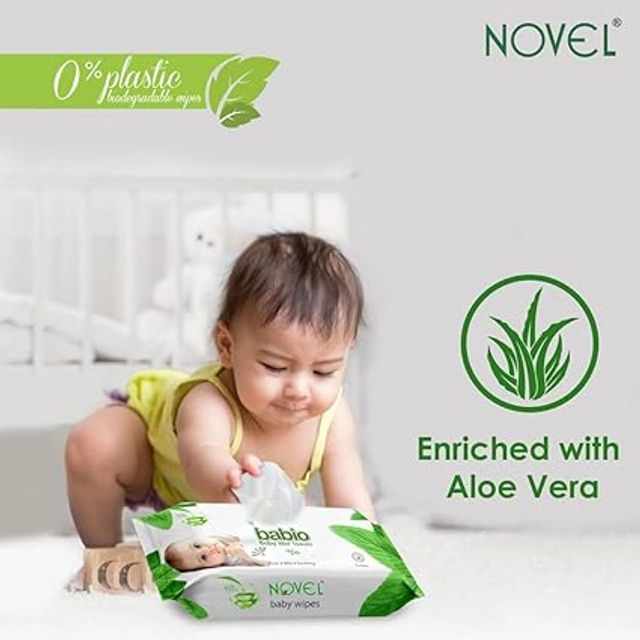 NOVEL Aloevera 72 Pcs Baby Wipes (Pack of 6)