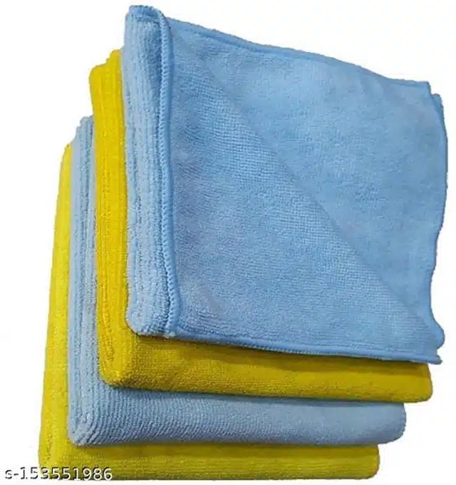 Microfiber Bath Towel (Multicolor, 40x40 cm) (Pack of 4)