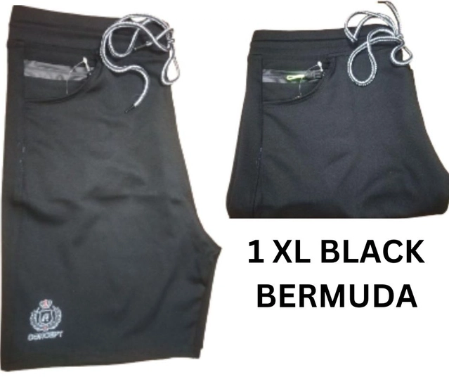 Lycra Solid Shorts for Men (Black, XL)