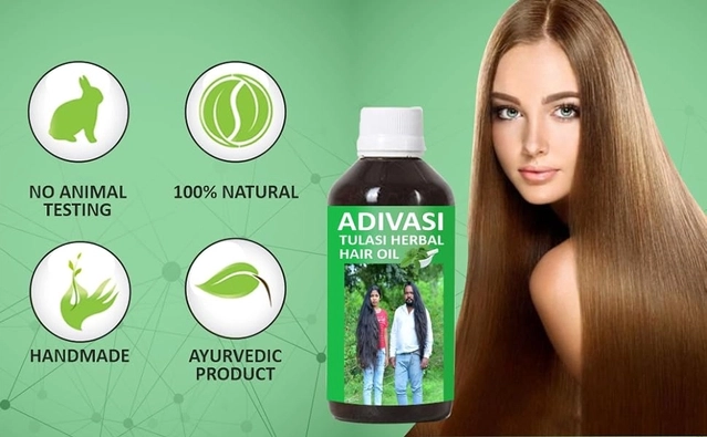 Adivasi Tulsi Herbal Hair Oil for Hair Fall & Hair Growth 125 ml