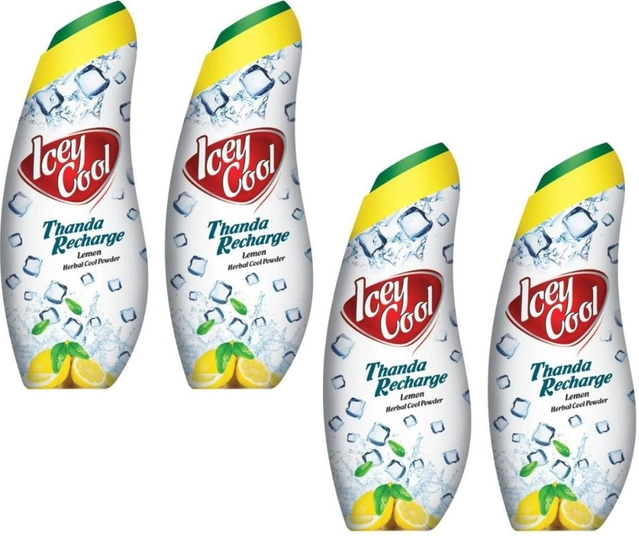 Labolia Icey Cool Lemon Herbal Talcum Powder (150 g, Pack of 4)