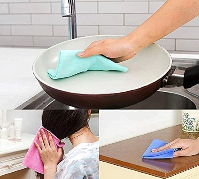 Microfiber Magic Kitchen Cleaning Cloths (Multicolor, 11x13 inches) (Pack of 2)