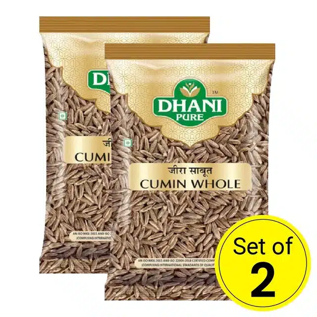 Dhani Pure Cumin (Jeera) Whole, 100 g (Pack of 2)