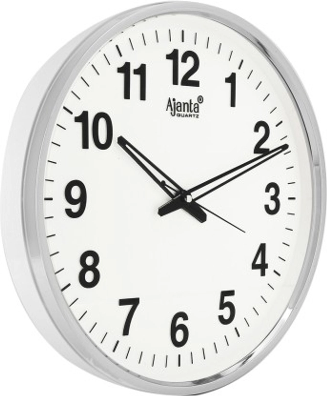 AJANTA Standard Analog Wall Clock (32 cm X 32 cm, White, With Glass)