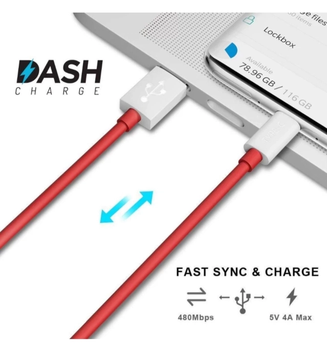 USB to Type C Mobile Data Cable (Red)