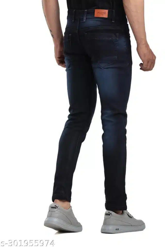 Denim Jeans for Men (Navy Blue, 30)