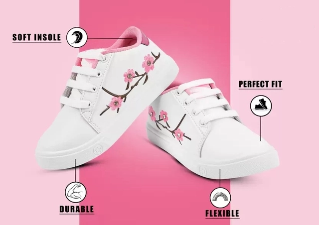 Casual Shoes for Women (White, 5)