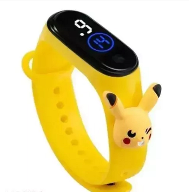 Silicone Strap Digital Watch for Kids (Yellow)