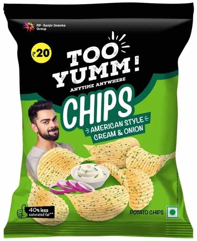 Too Yumm Chips American Style Cream & Onion 3X44 g (Pack Of 3)