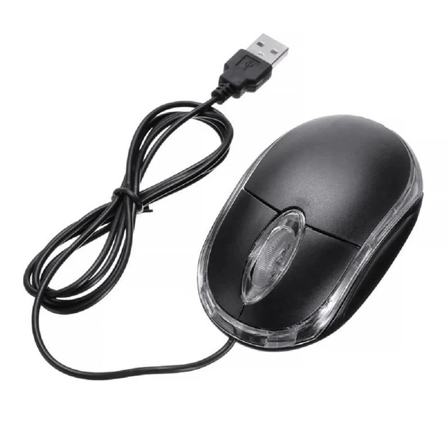 Wired Optical Mouse for PC & Computer (Black)