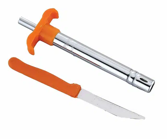 Stainless Steel Kitchen Gas Lighter & Knife 
