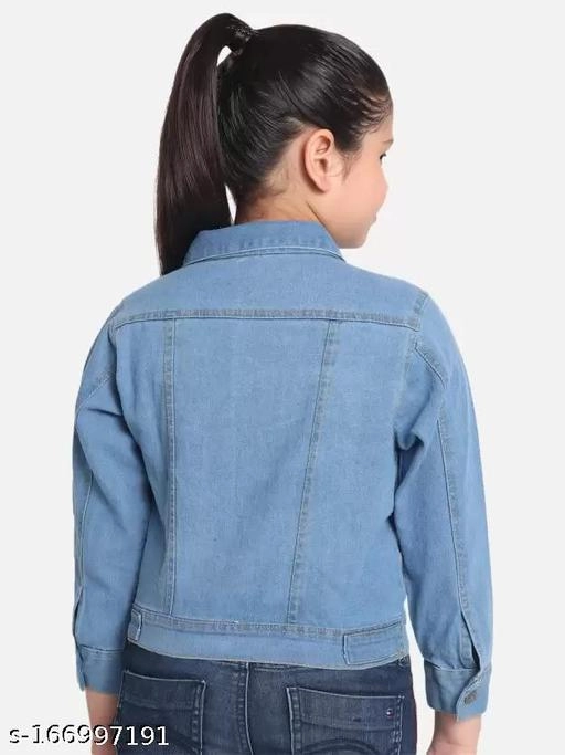 Denim Jacket for Girls (Blue, 5-6 Years)