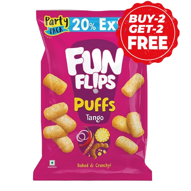Fun Flips Tango Puff 4X75 g (Buy 2 Get 2 Free)