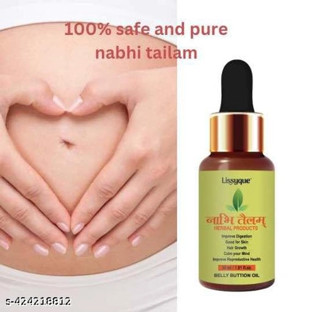  Lissyque Nabhi Oil Belly Button Oil 100% Pure herbal, Organic, Fat Burning Oil, Weight loss Men & Women- 30ml