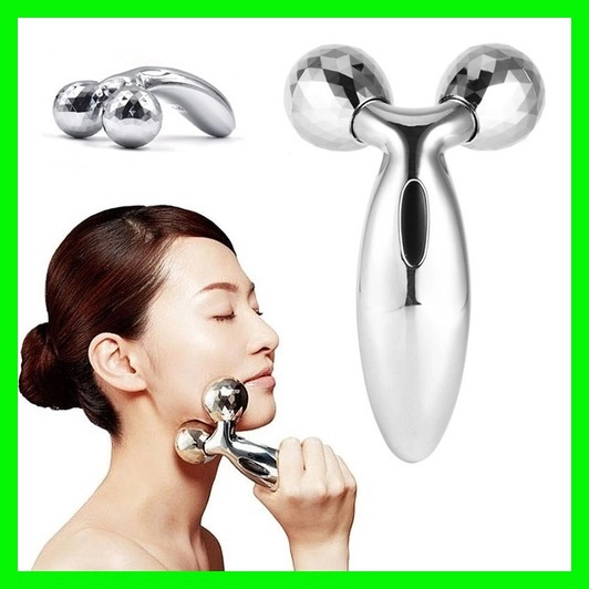 3D Face Massage Roller (Silver)