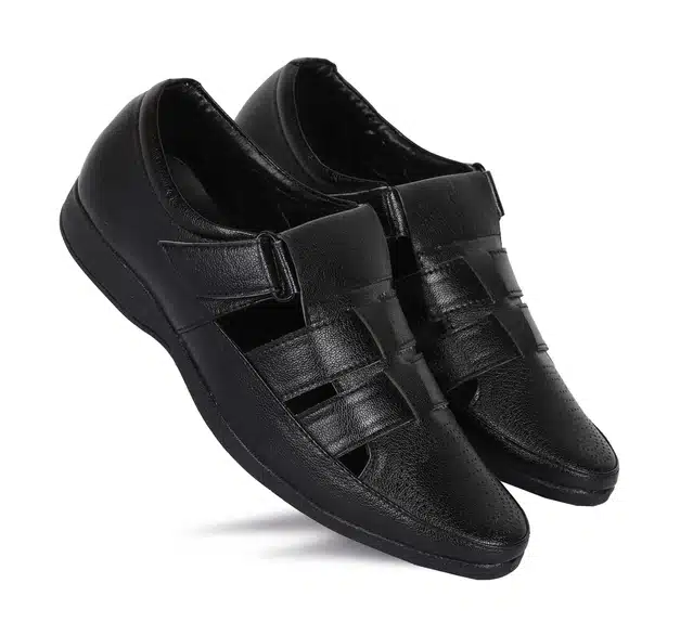 Sandals for Men (Black, 6)