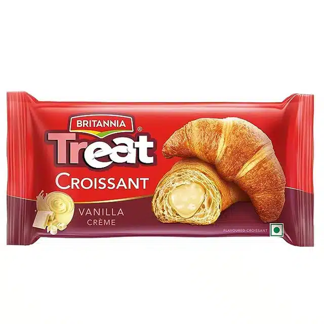 Britannia Treat Croissant Vanilla 45 g (Pack of 2)