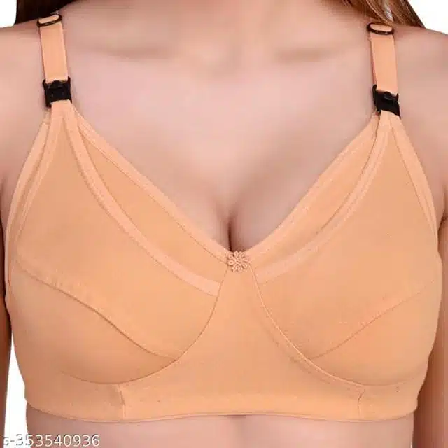 Polycotton Feeding Bra for Women (Assorted, XXL) (Pack of 2)