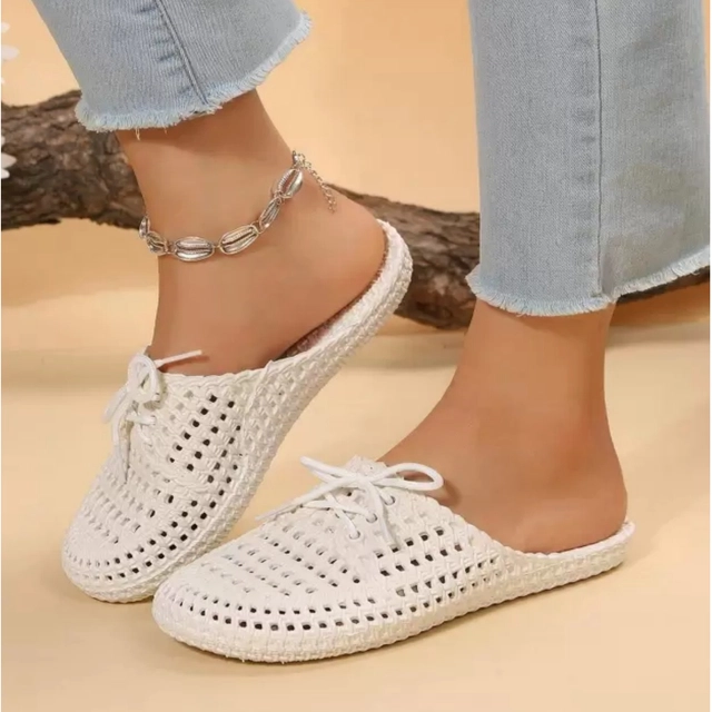 Flats for Women (White, 4)