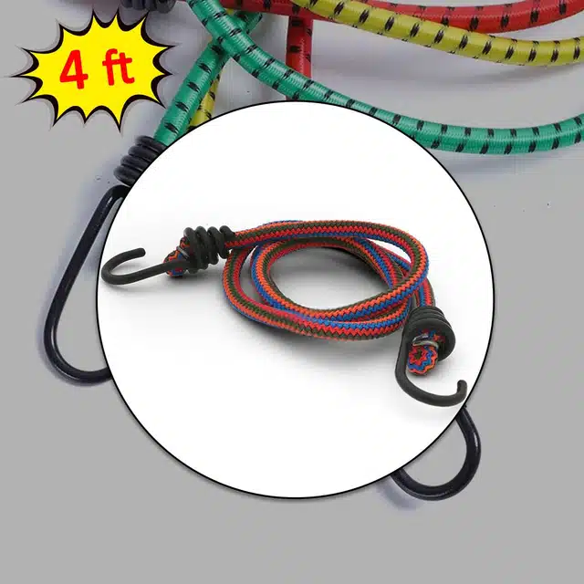 Bungee Rope (Pack Of 3) (Multicolor, 4 Ft) (S4)