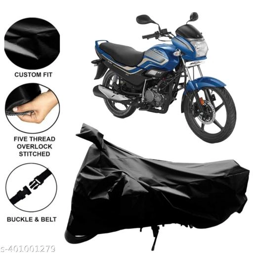 Polyester Cover for Motorcycle (Black)