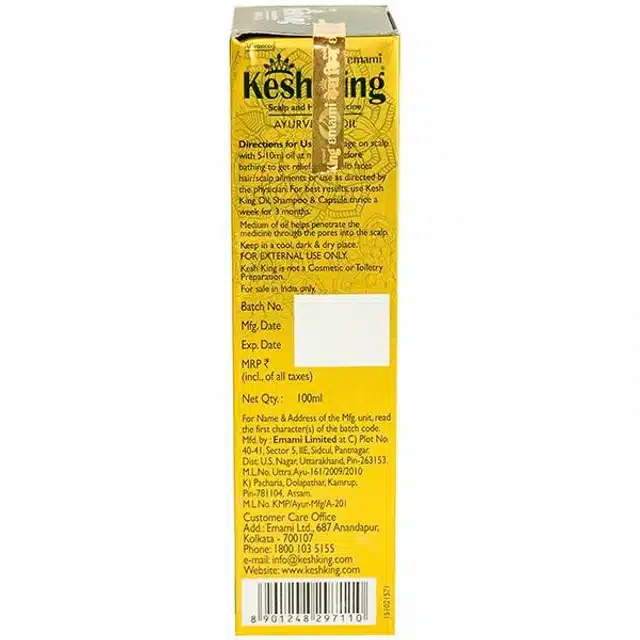 Kesh King Ayurvedic Scalp & Hair Oil 100 ml (Bottle) + Free Boro Plus Antiseptic Cream