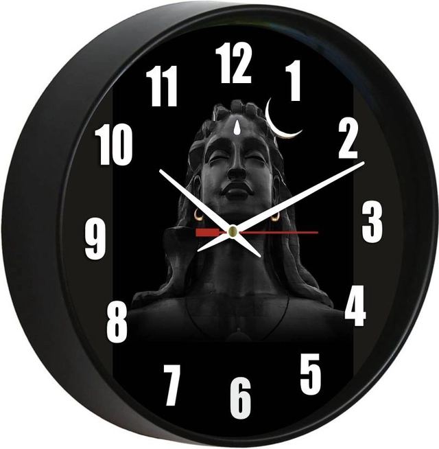 CAPIO Adiyogi Analog Wall Clock (Plastic, 25x25 cm)