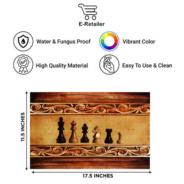 E-Retailer PVC Waterproof Multipurpose Table Mats Placemats For Dining Table (Brown, 44X29 cm) (Pack Of 6) (ER_099)