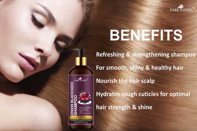 Park Daniel 100% Natural Onion Blackseed Shampoo for great Shine and Luster Hair (Pack of 3, 200 ml) (SE-2279)
