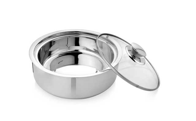 Stainless Steel Double Wall Insulated Roti Bowl/Serving Bowl (Pack Of 1, 1300 ml) (VIH-23)