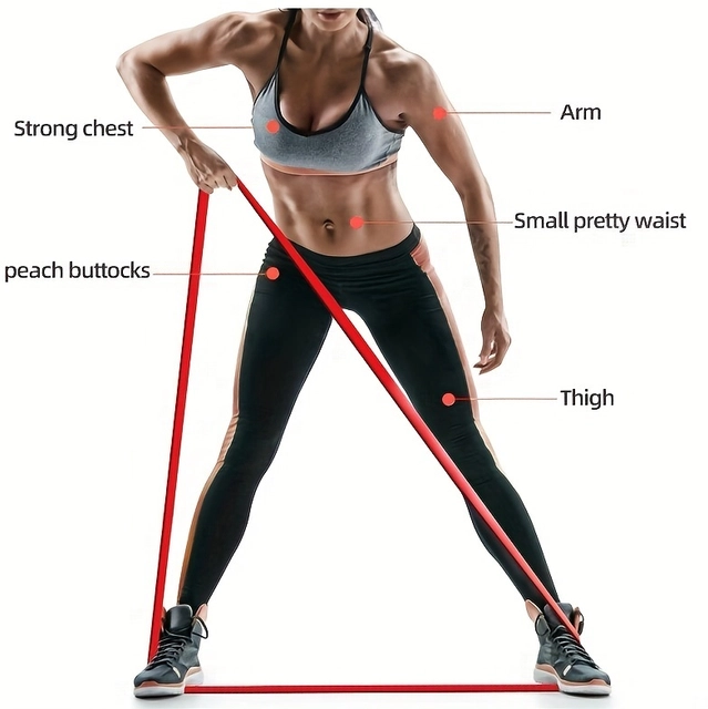 Home Workout Stretching Resistance Band (Red)