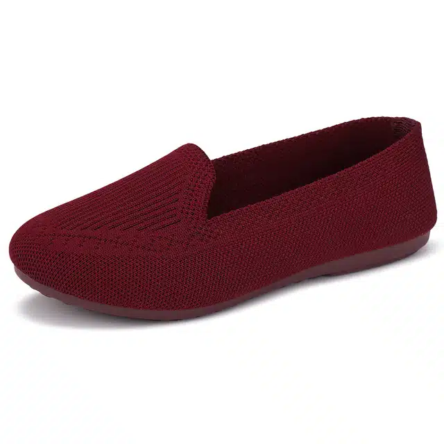 Bersache Loafers for Women (Maroon, 4)