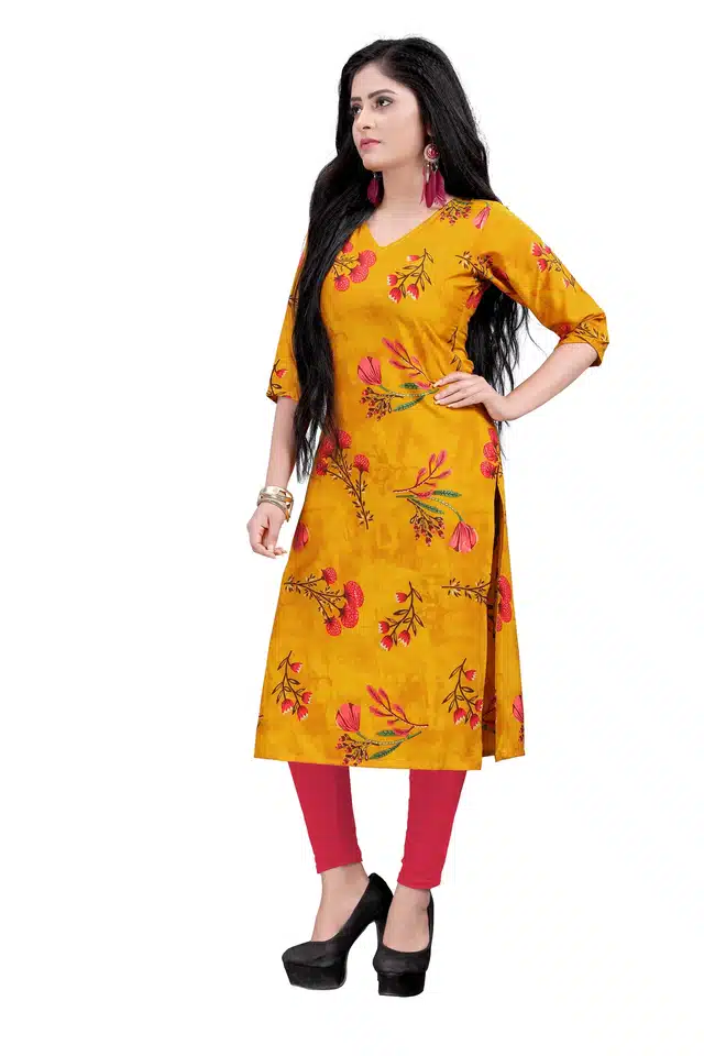Crepe Kurti for Women (Pack of 2) (Multicolor, S)