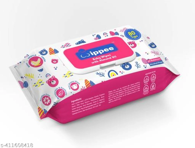 Wipppee (72 Pcs) Baby Wipes (Pack of 1)