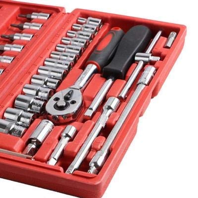 46 in 1 Hand Tools Kit (Multicolor, Set of 1)